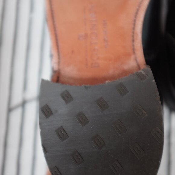 Black BOSTONIAN Classics Brogue Wingtip Oxfords Dress Shoes USA Made - Picture 7 of 10